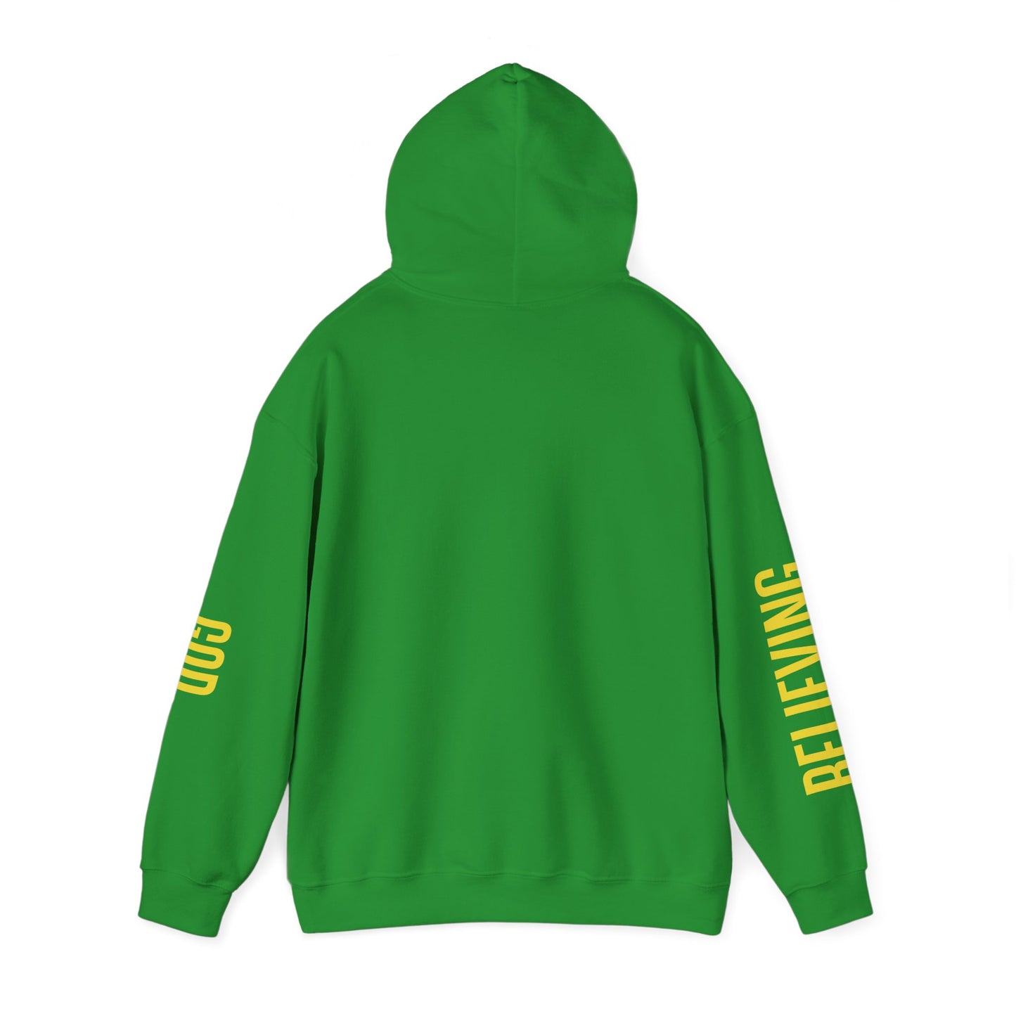 believing god sleeve yellow unisex heavy blend™ hooded sweatshirt