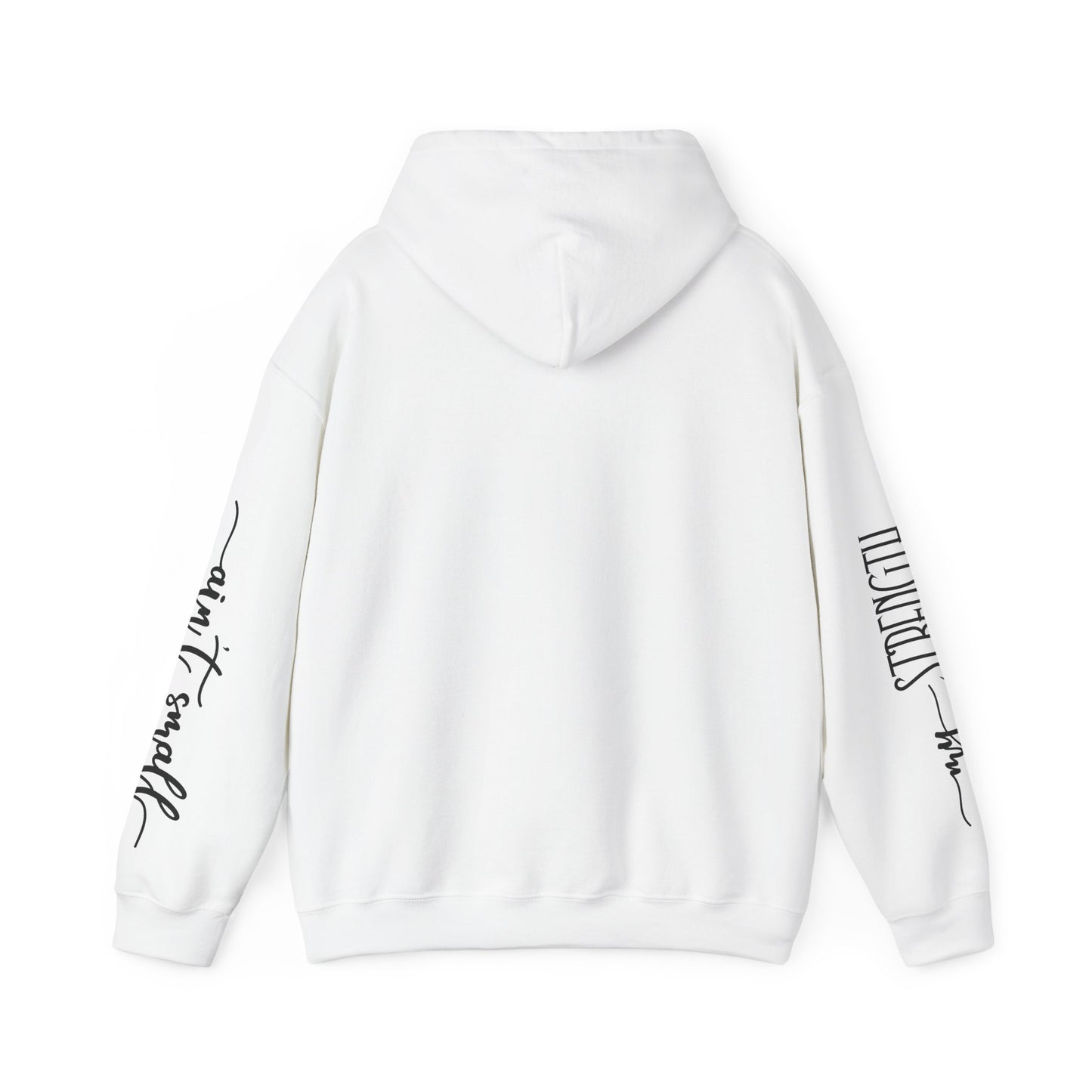 my strength ain’t small sleeve pink empowering women’s hoodie - for classy & resilient women
