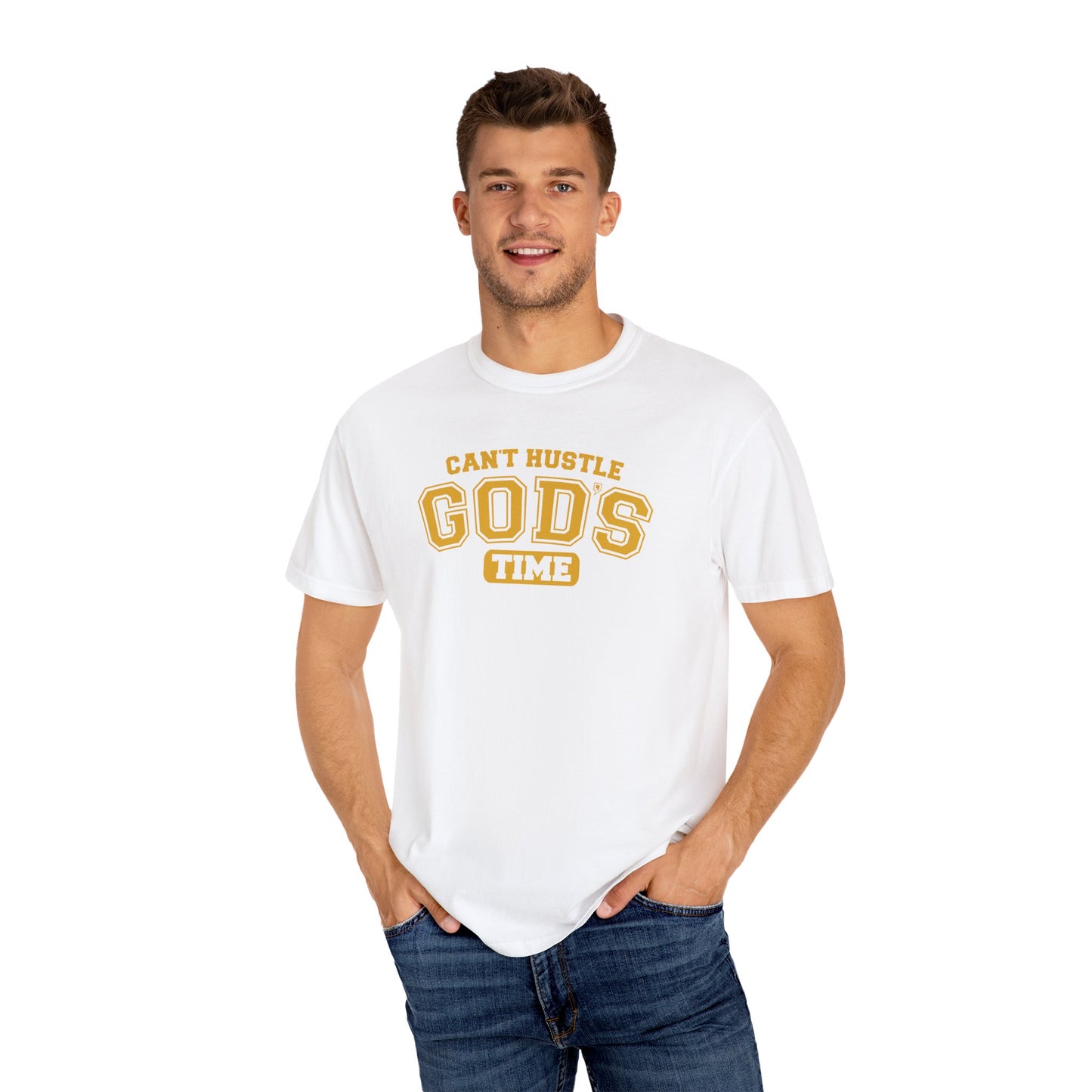 god's time unisex garment-dyed t-shirt - casual & inspirational apparel