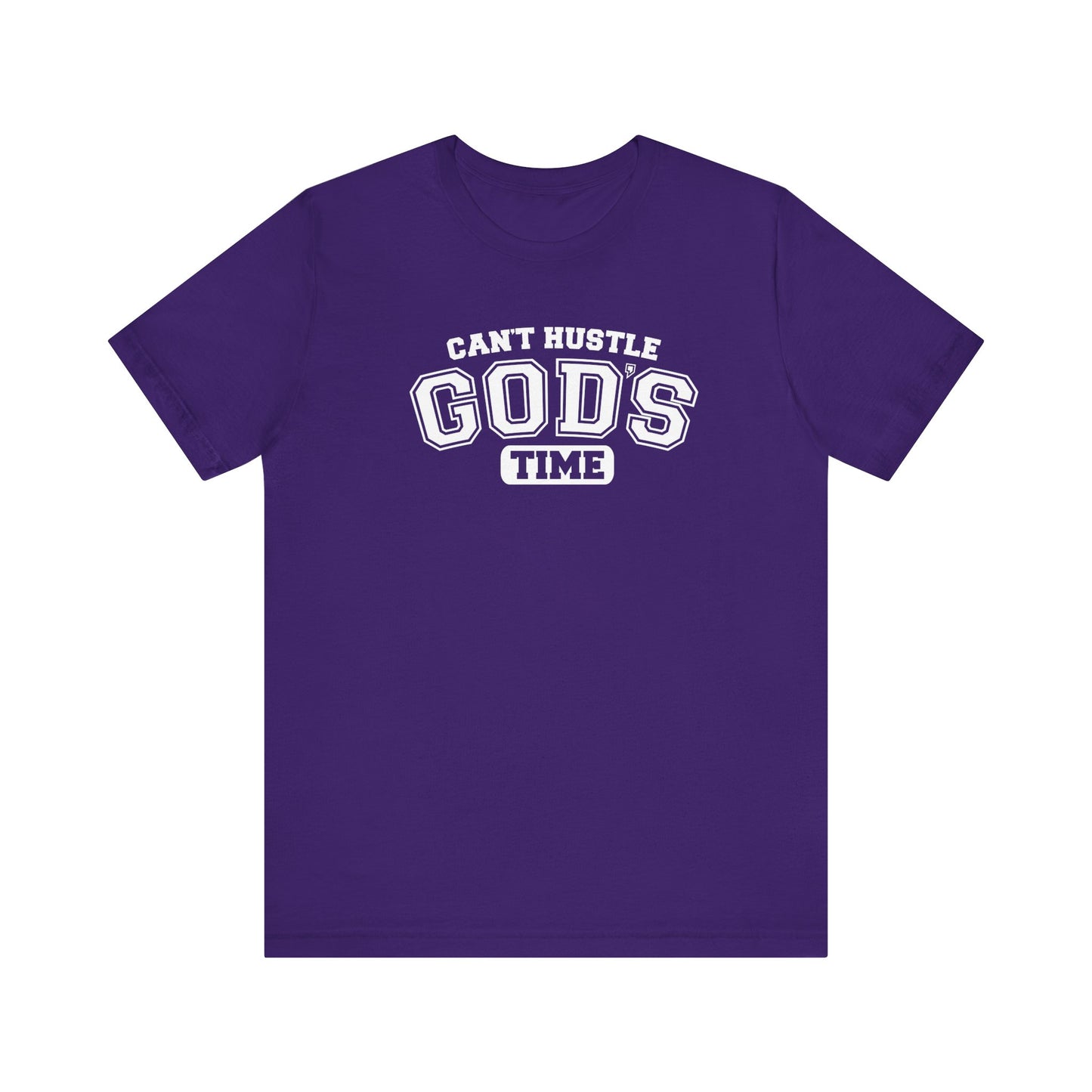 christian humor unisex tee 'can't hustle god's time'