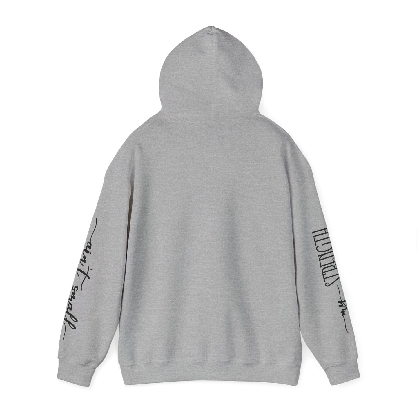 my strength ain’t small sleeve pink empowering women’s hoodie - for classy & resilient women