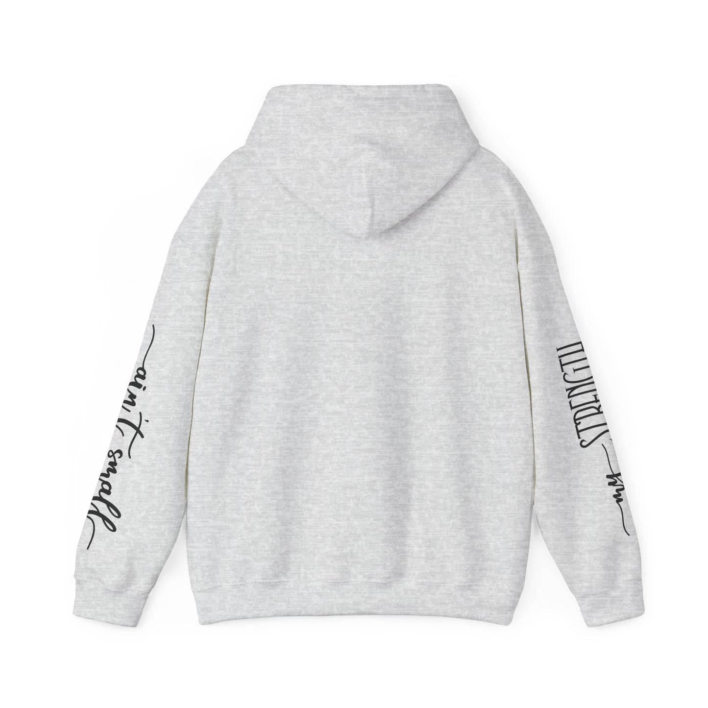 my strength ain’t small sleeve pink empowering women’s hoodie - for classy & resilient women