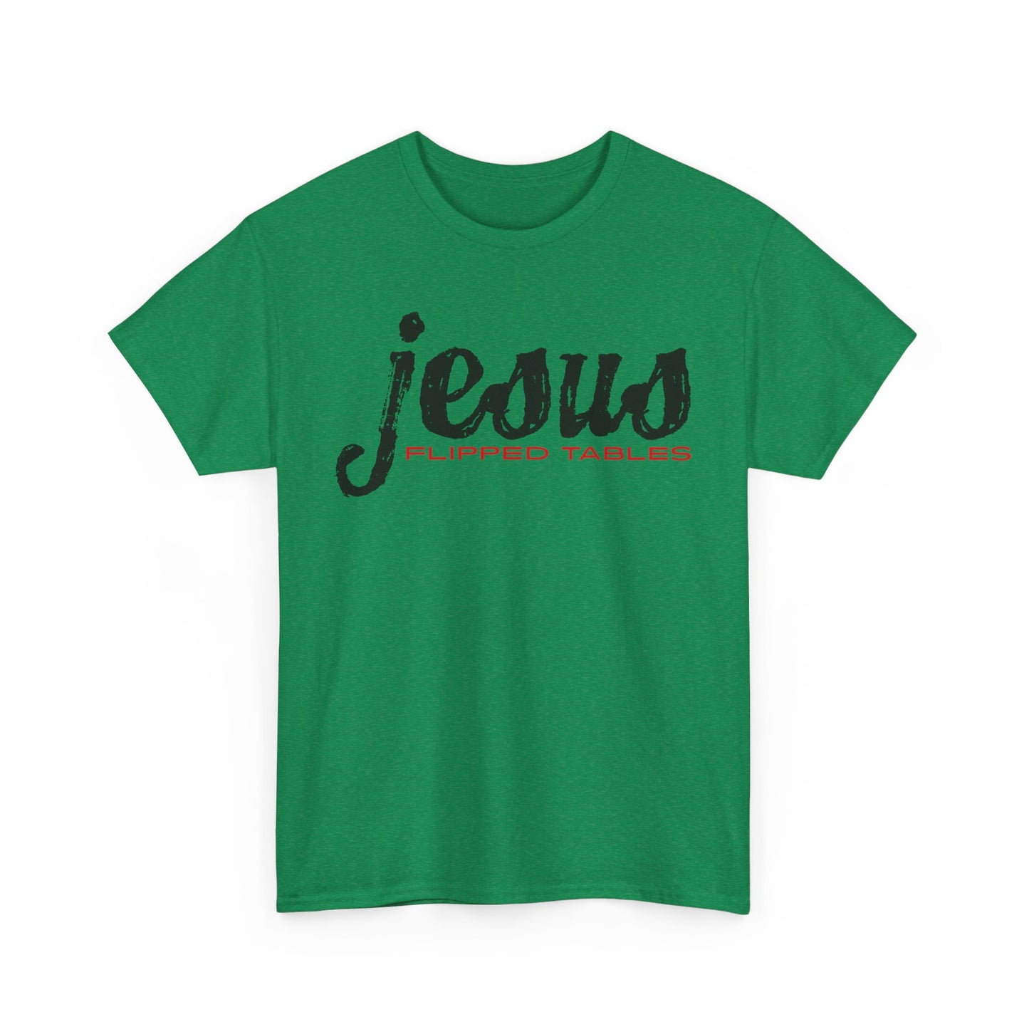 jesus flipped tables tee – bold humorous christian unisex cotton shirt