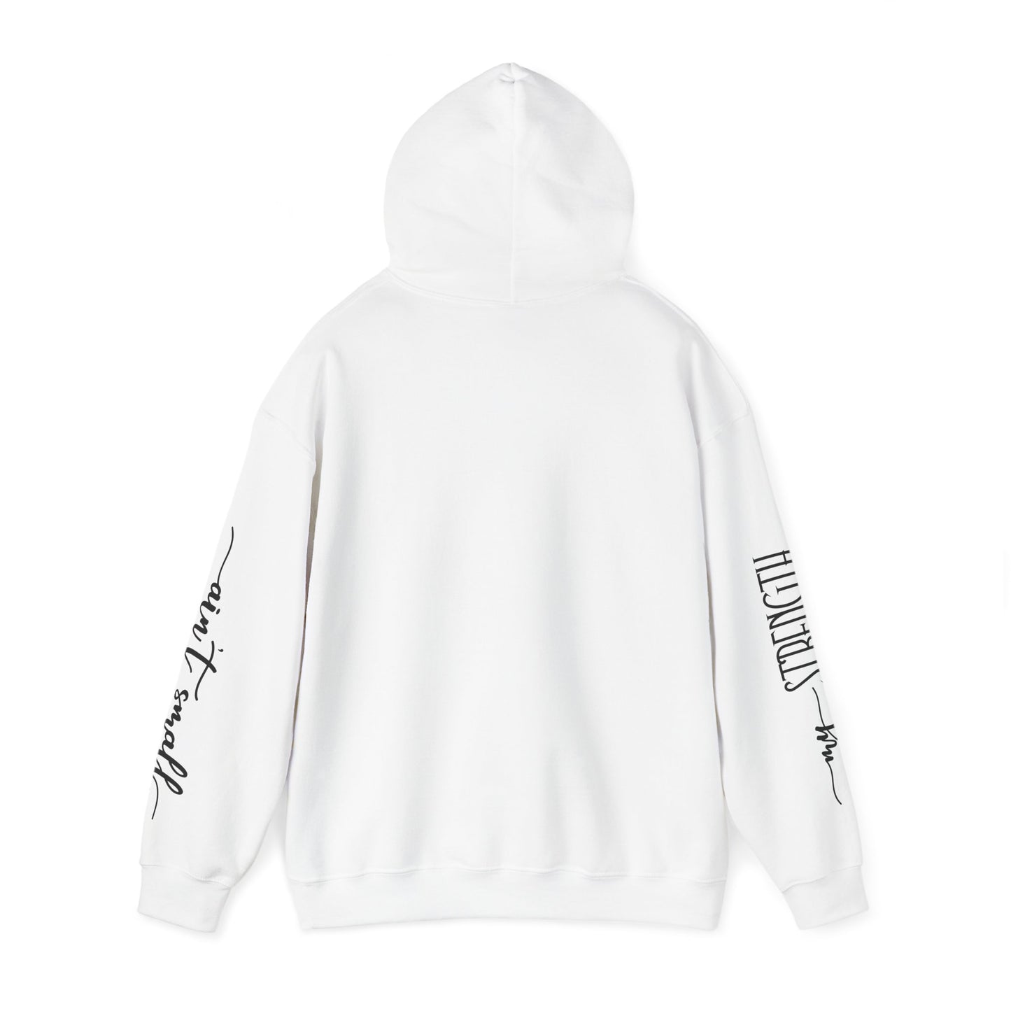 my strength ain’t small sleeve pink empowering women’s hoodie - for classy & resilient women
