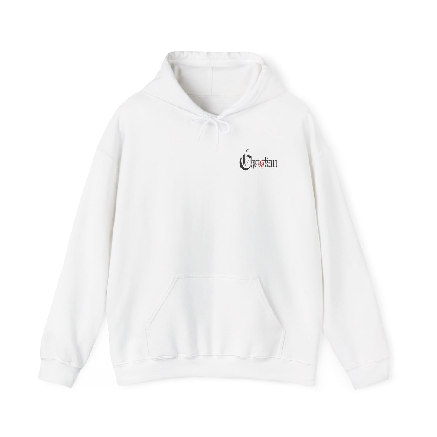 god is black back unisex heavy blend™ hooded sweatshirt