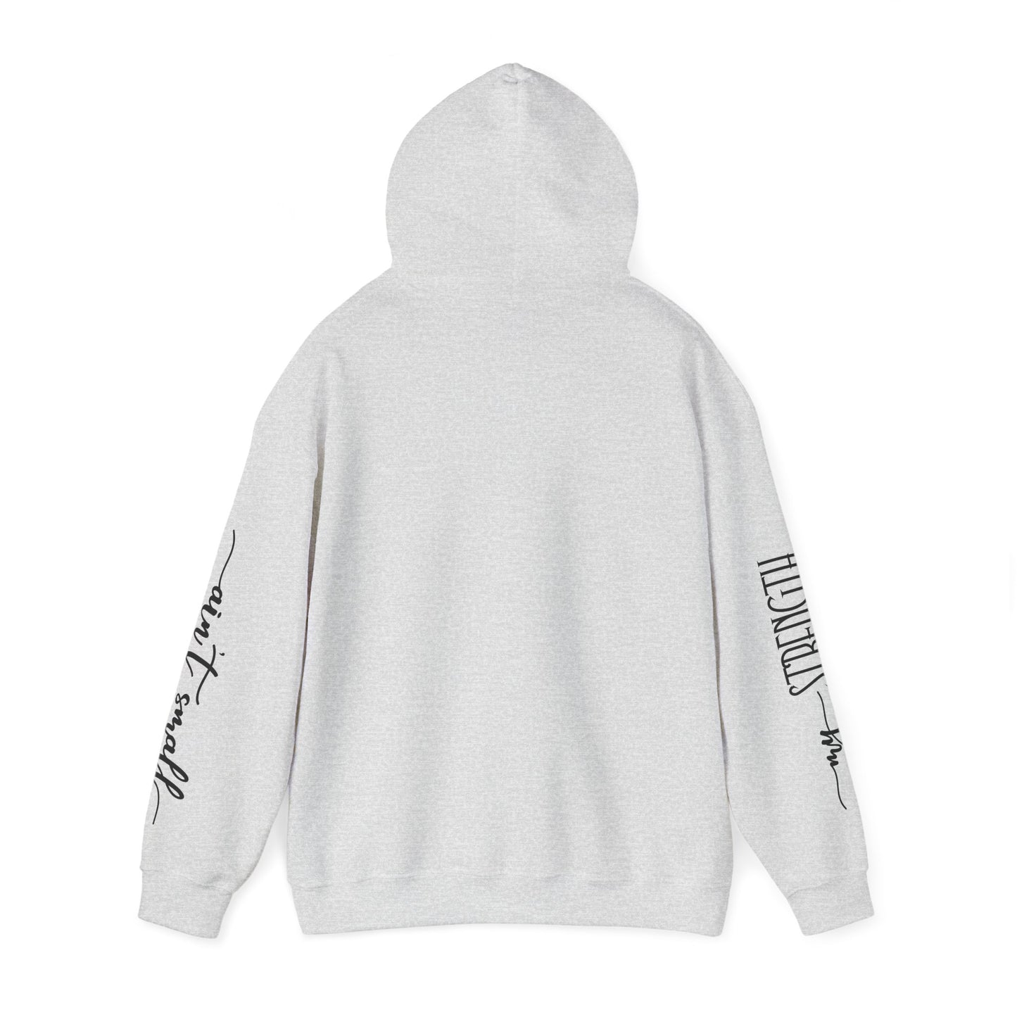 my strength ain’t small sleeve pink empowering women’s hoodie - for classy & resilient women