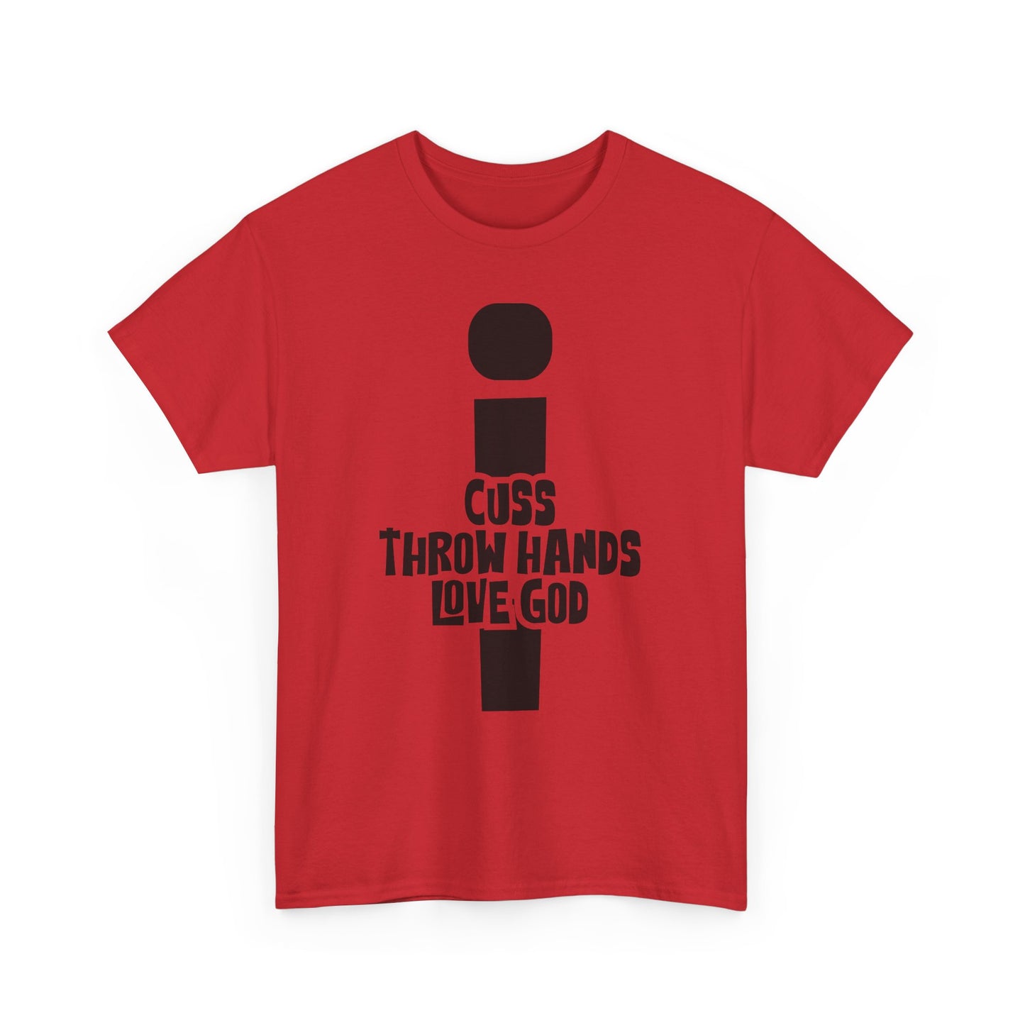 cuss throw hands love god tee – bold faith unisex cotton shirt