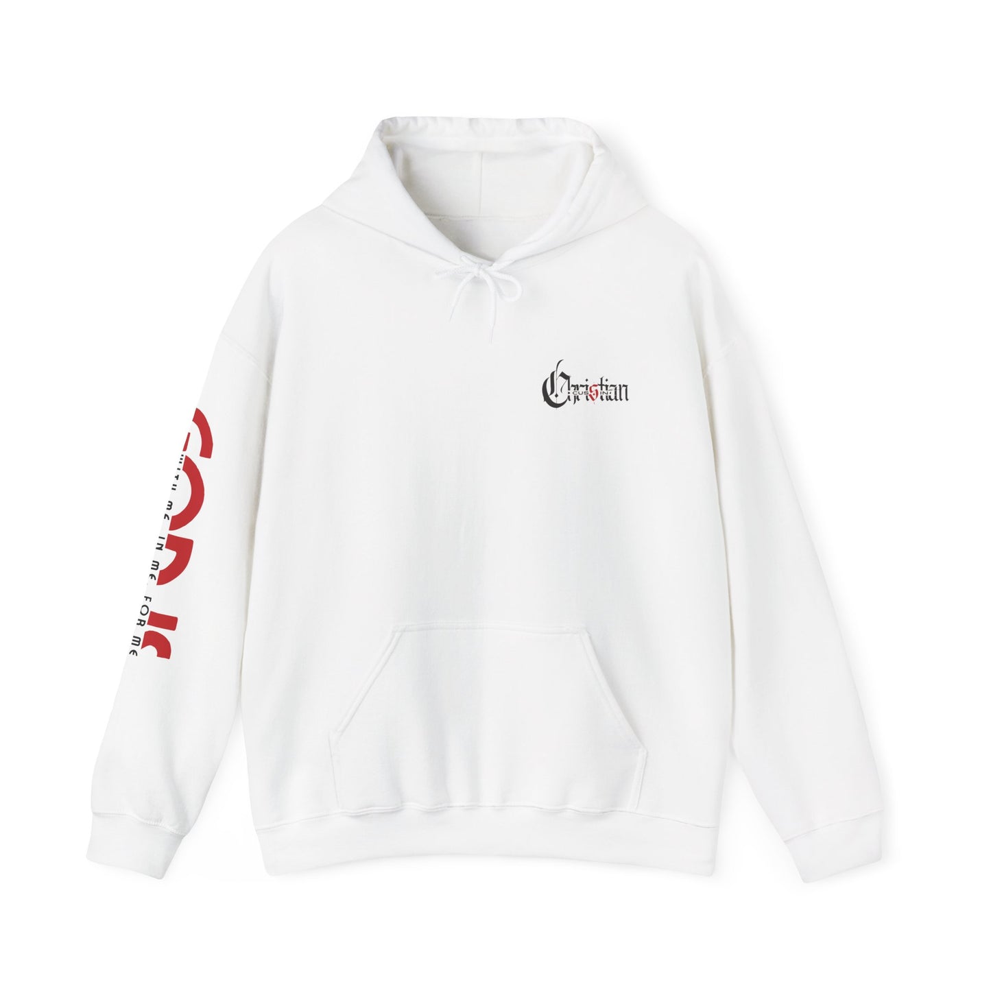 god is in me sleeve unisex heavy blend™ hooded sweatshirt