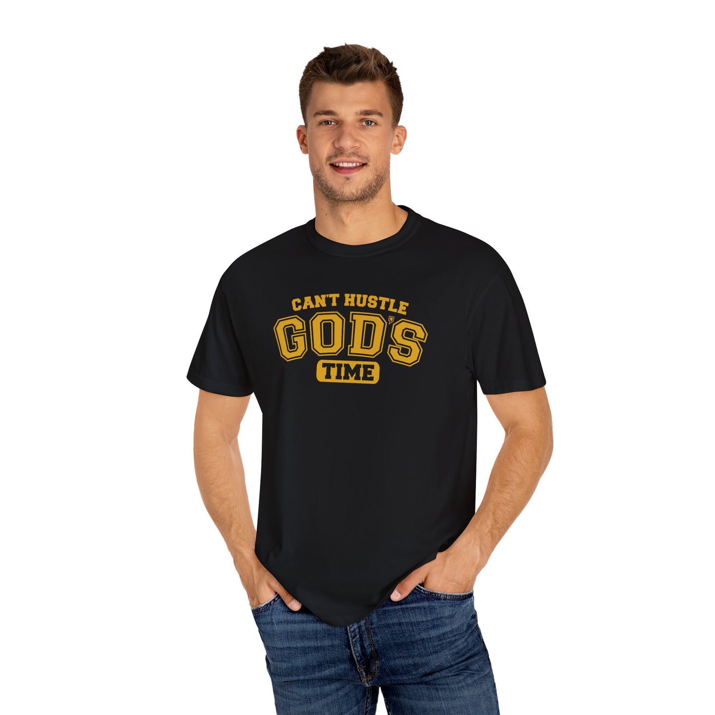 god's time unisex garment-dyed t-shirt - casual & inspirational apparel
