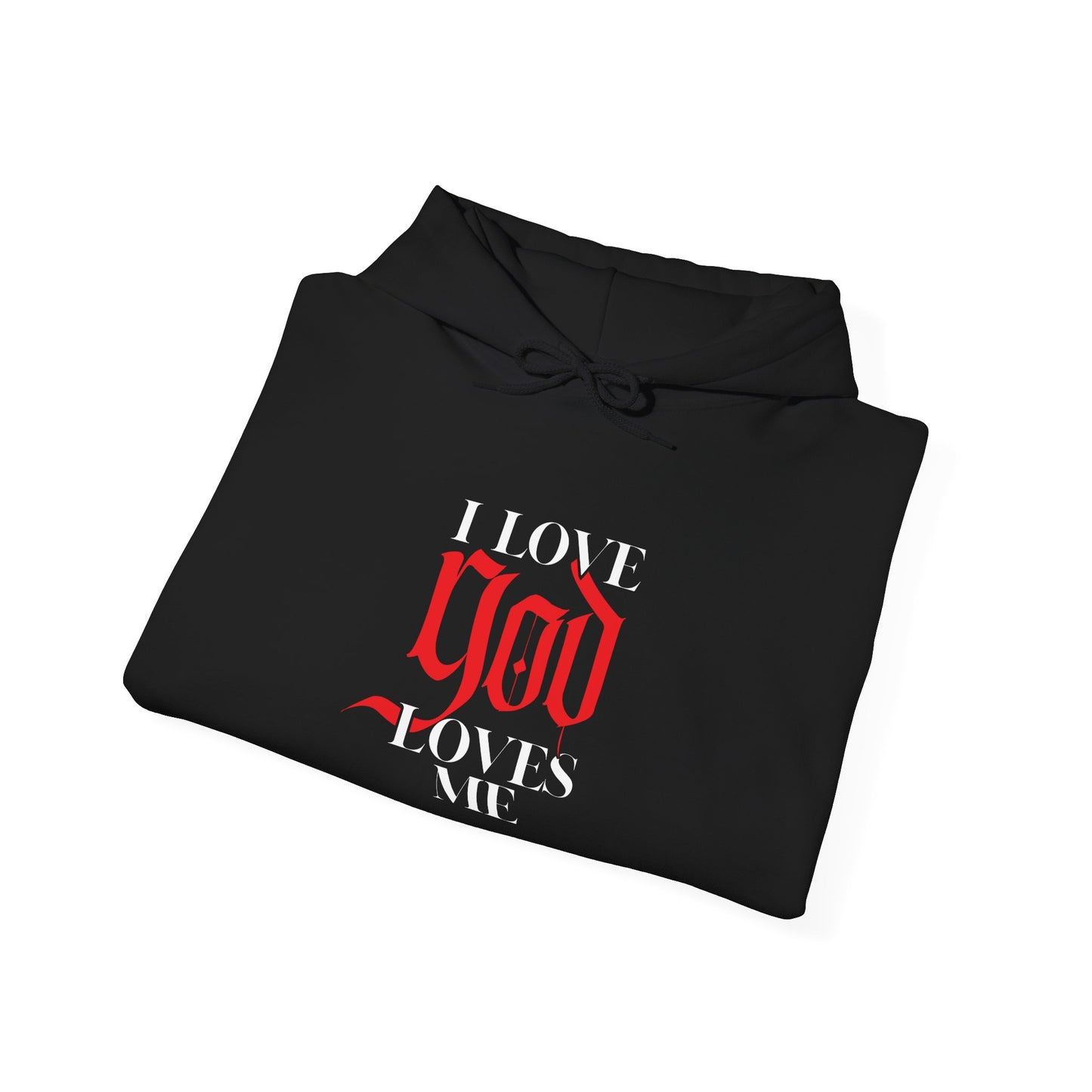god loves me unisex heavy blend™ hooded sweatshirt