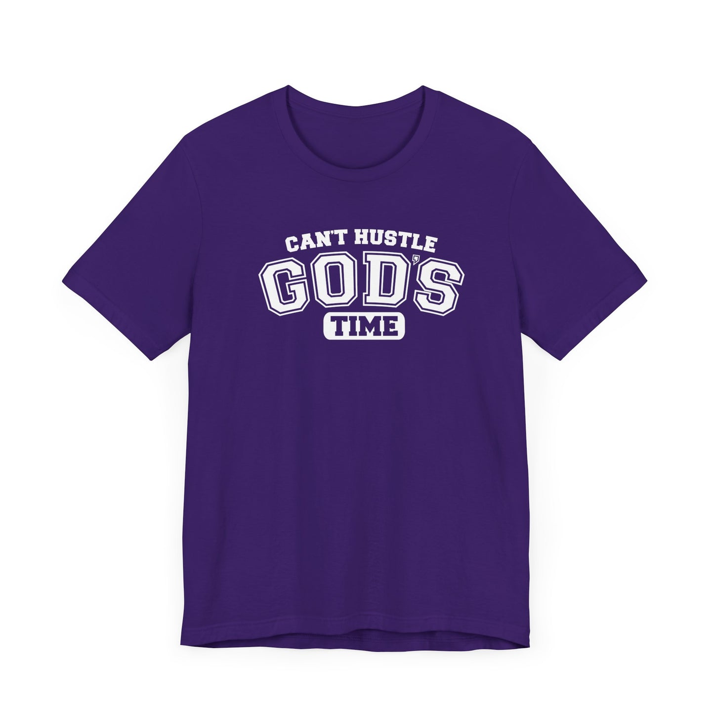 christian humor unisex tee 'can't hustle god's time'