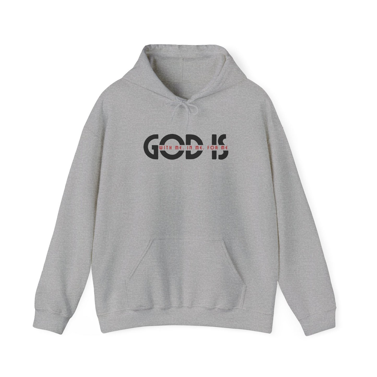 god is with me hoodie – christian faith quote unisex sweatshirt