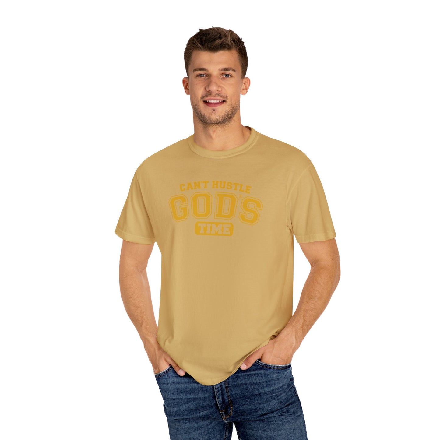 god's time unisex garment-dyed t-shirt - casual & inspirational apparel