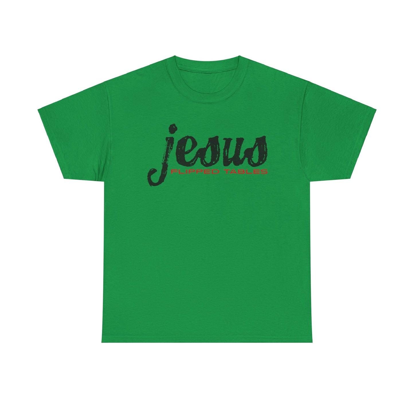 jesus flipped tables tee – bold humorous christian unisex cotton shirt