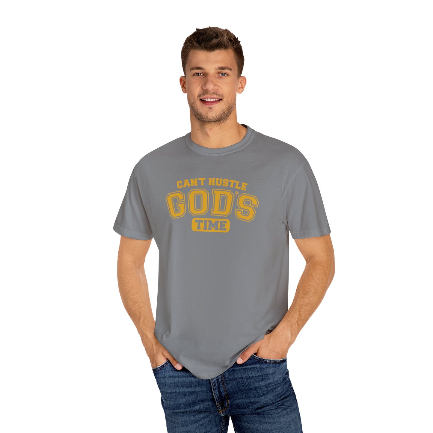 god's time unisex garment-dyed t-shirt - casual & inspirational apparel