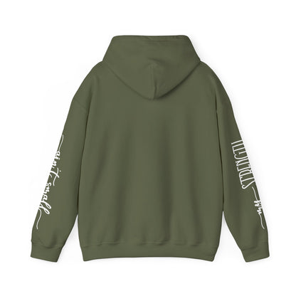 My Strength Ain’t Small Sleeve White Empowering Women’s Hoodie - For Classy & Resilient Women