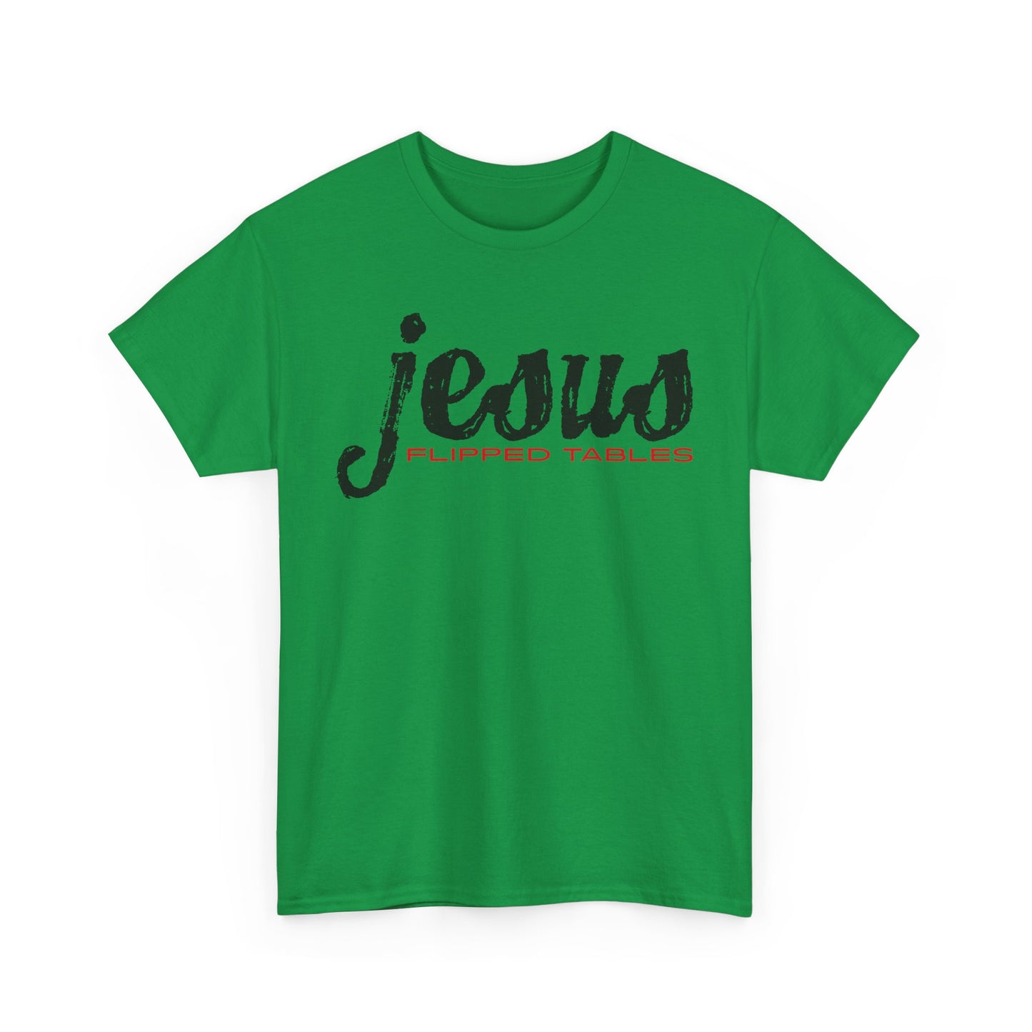 jesus flipped tables tee – bold humorous christian unisex cotton shirt