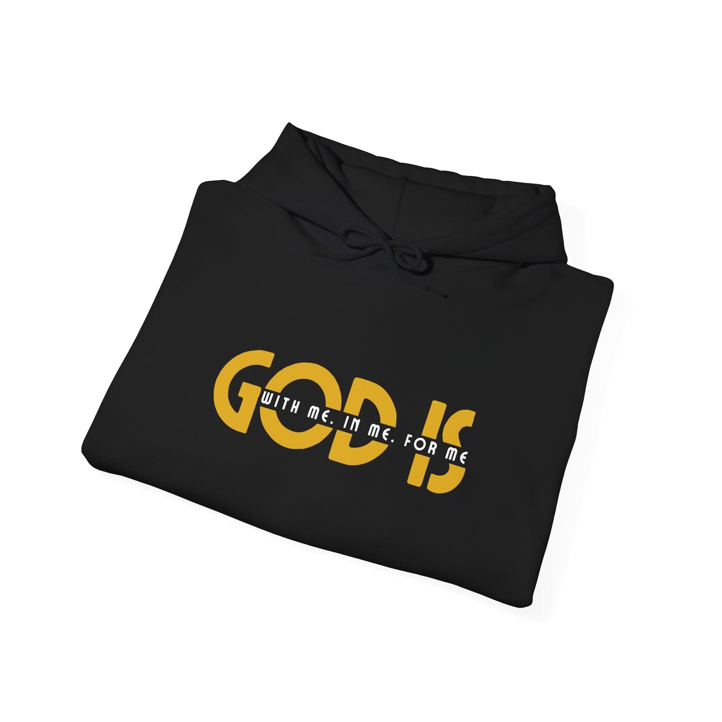 god is in me blue unisex heavy blend™ hooded sweatshirt