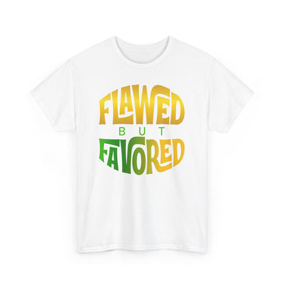 Flawed but Favored Tee – Inspirational Faith Unisex Cotton Shirt