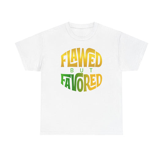 Flawed but Favored Tee – Inspirational Faith Unisex Cotton Shirt