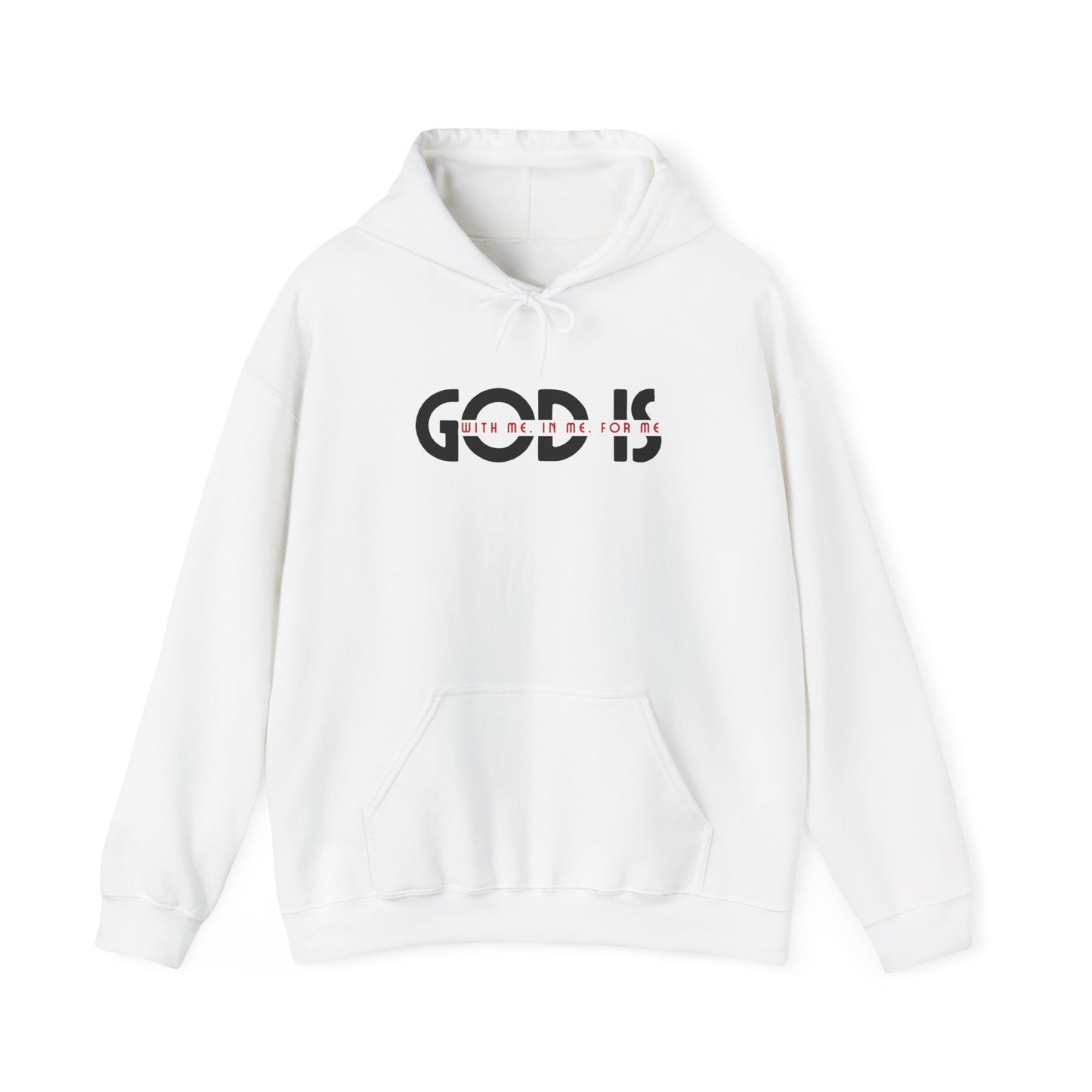 god is with me hoodie – christian faith quote unisex sweatshirt