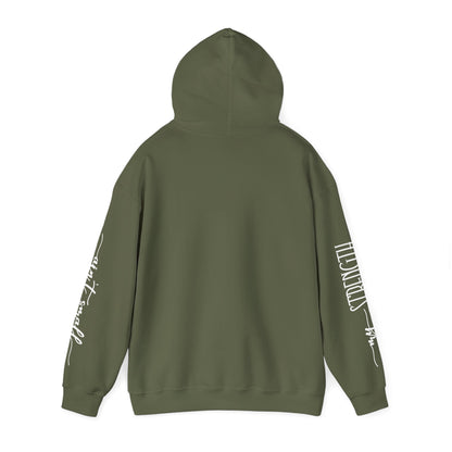 My Strength Ain’t Small Sleeve White Empowering Women’s Hoodie - For Classy & Resilient Women