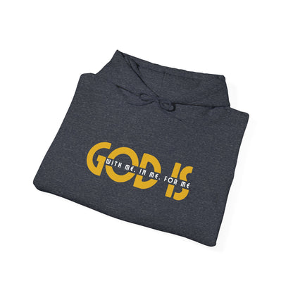 God Is In Me Blue Unisex Heavy Blend™ Hooded Sweatshirt