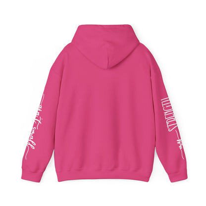 My Strength Ain’t Small Sleeve White Empowering Women’s Hoodie - For Classy & Resilient Women