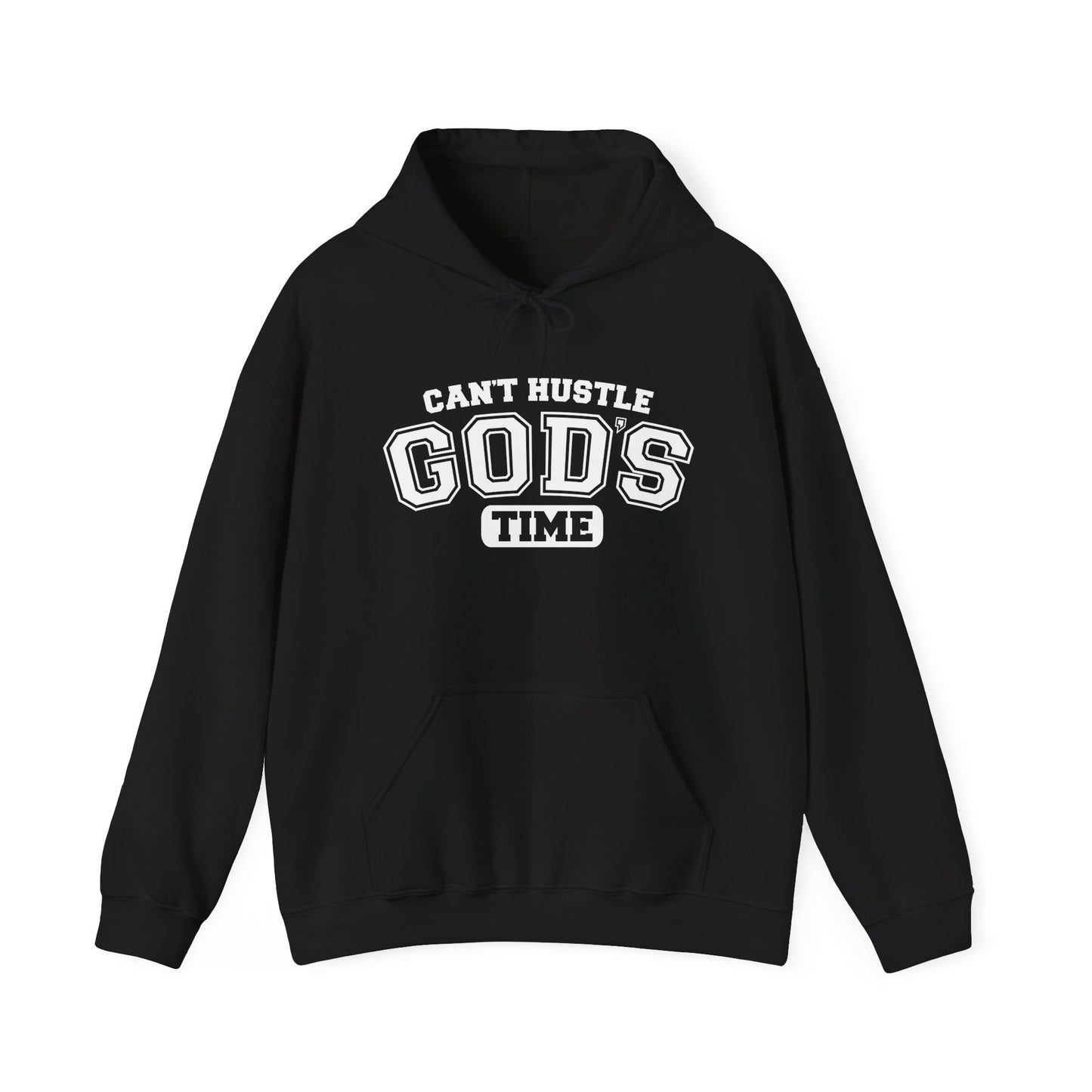 can’t hustle god’s time green unisex hoodie