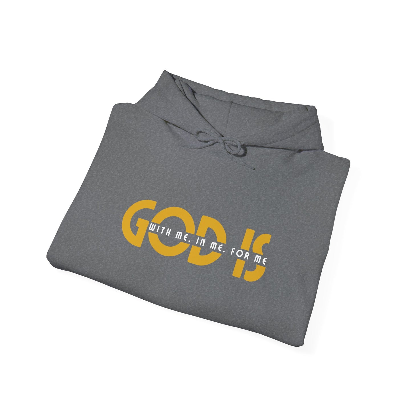 god is in me blue unisex heavy blend™ hooded sweatshirt