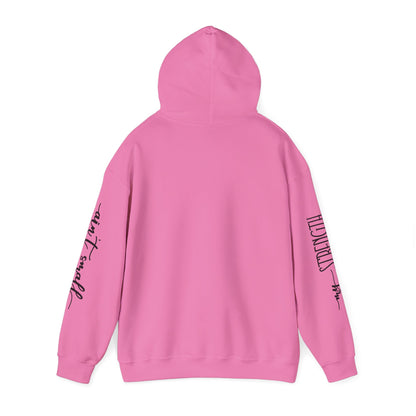 My Strength Ain’t Small Sleeve Pink Empowering Women’s Hoodie - For Classy & Resilient Women