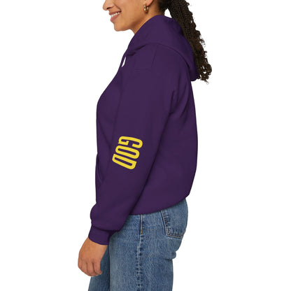 Believing God Sleeve Yellow Unisex Heavy Blend™ Hooded Sweatshirt