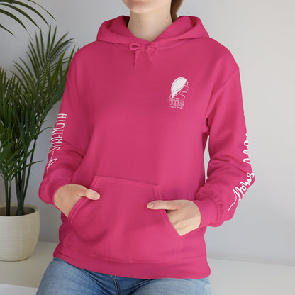 My Strength Ain’t Small Sleeve White Empowering Women’s Hoodie - For Classy & Resilient Women