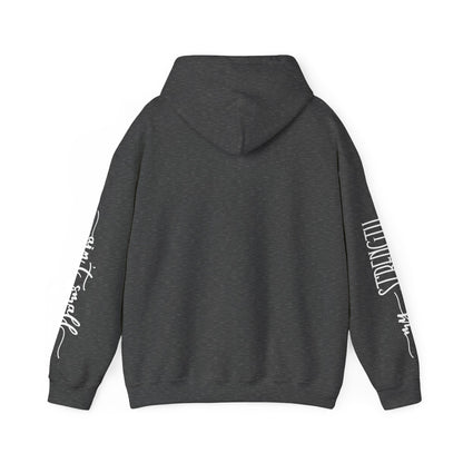 My Strength Ain’t Small Sleeve White Empowering Women’s Hoodie - For Classy & Resilient Women