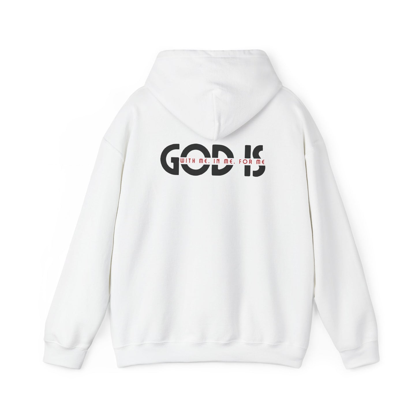 god is black back unisex heavy blend™ hooded sweatshirt