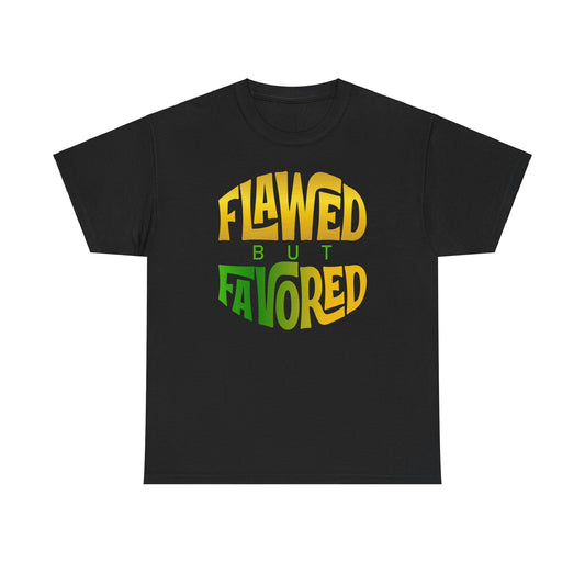 Flawed but Favored Tee – Inspirational Faith Unisex Cotton Shirt