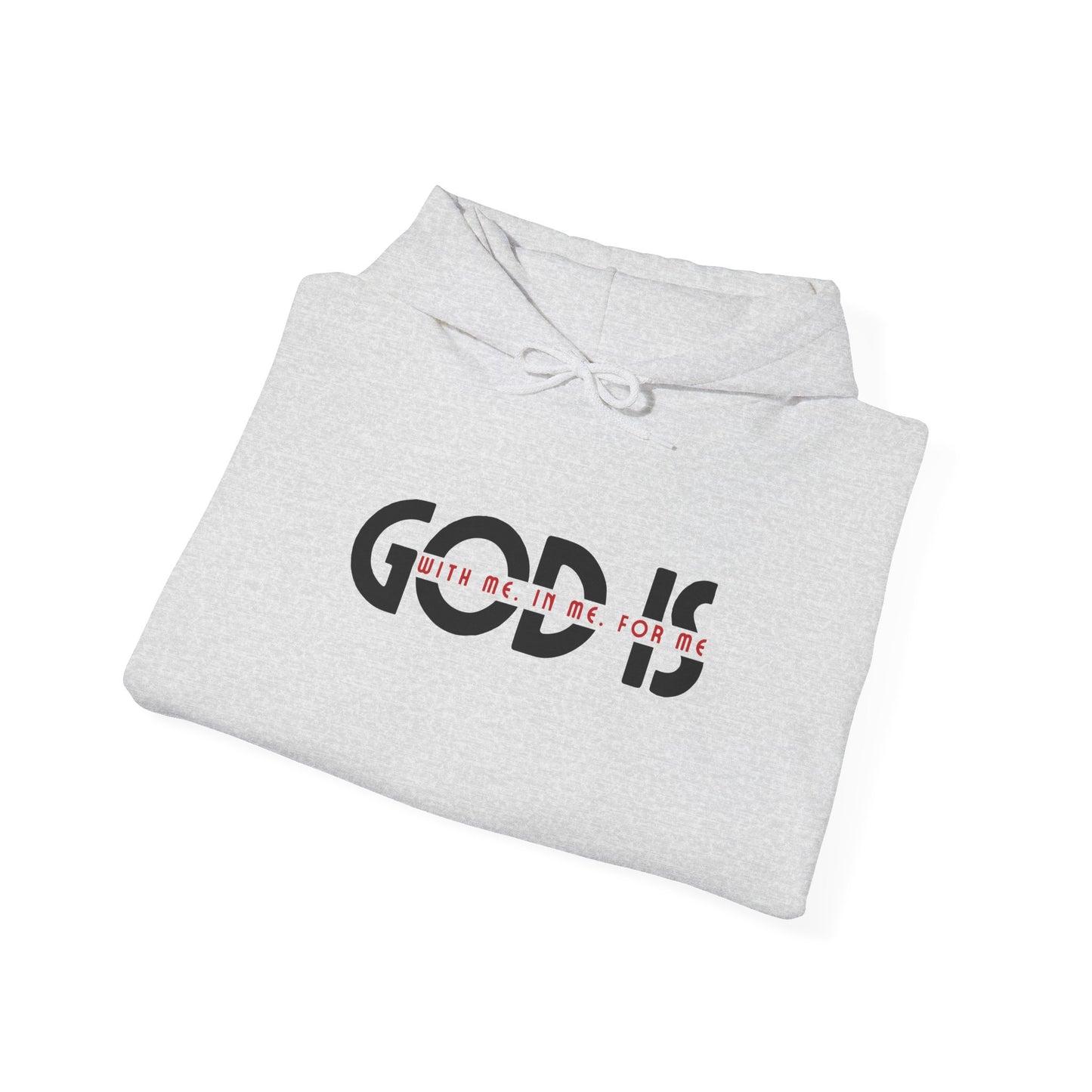 god is with me hoodie – christian faith quote unisex sweatshirt