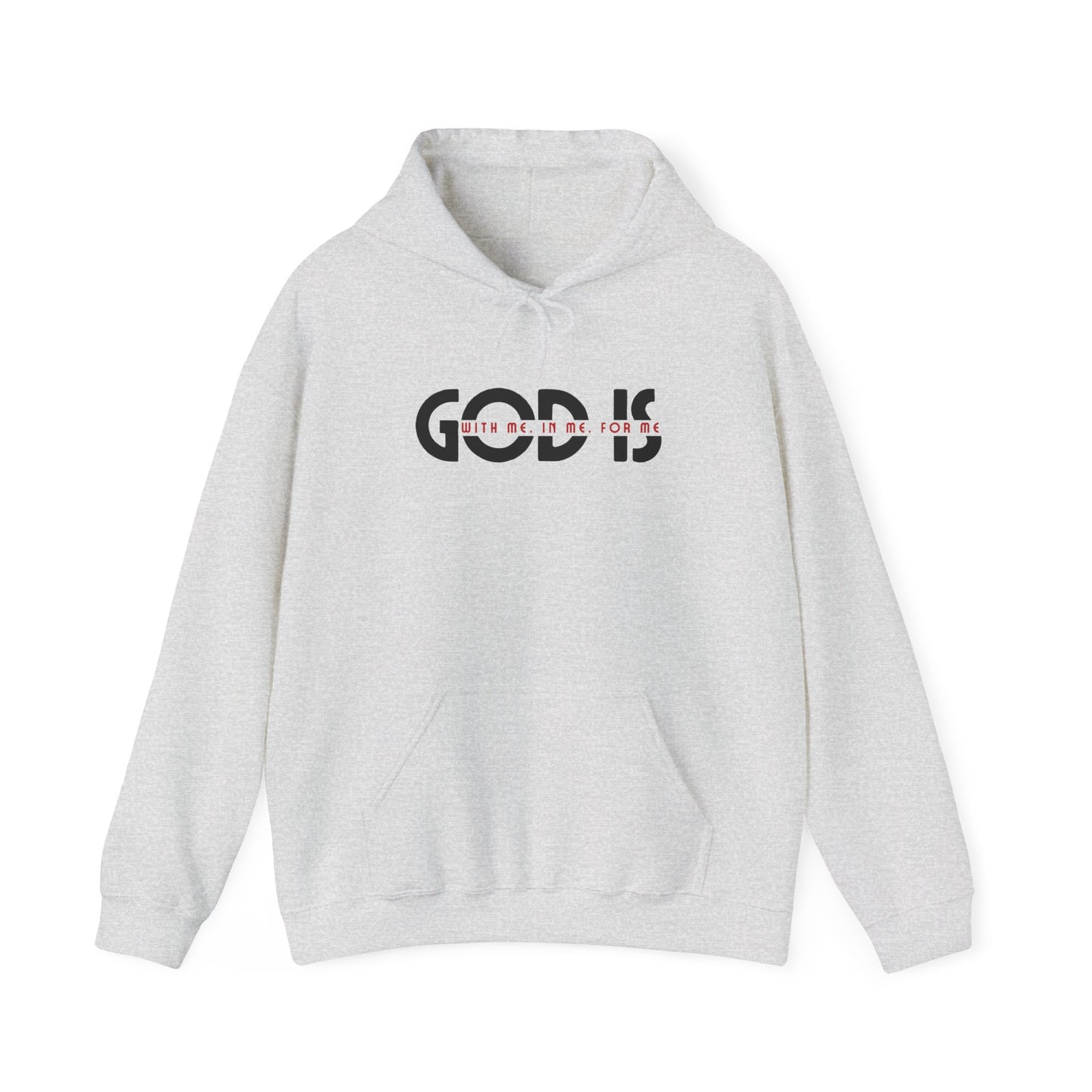 god is with me hoodie – christian faith quote unisex sweatshirt