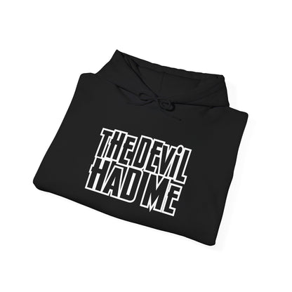 The D3vil Had Me Black Unisex Heavy Blend™ Hooded Sweatshirt