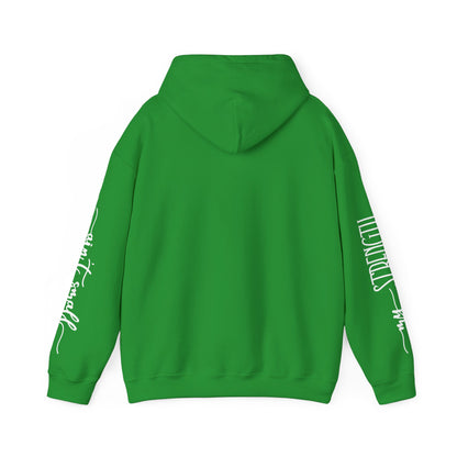 My Strength Ain’t Small Sleeve White Empowering Women’s Hoodie - For Classy & Resilient Women