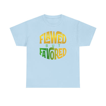 Flawed but Favored Tee – Inspirational Faith Unisex Cotton Shirt