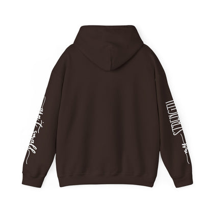 My Strength Ain’t Small Sleeve White Empowering Women’s Hoodie - For Classy & Resilient Women