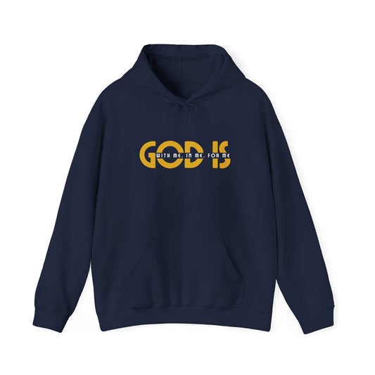 God Is In Me Blue Unisex Heavy Blend™ Hooded Sweatshirt