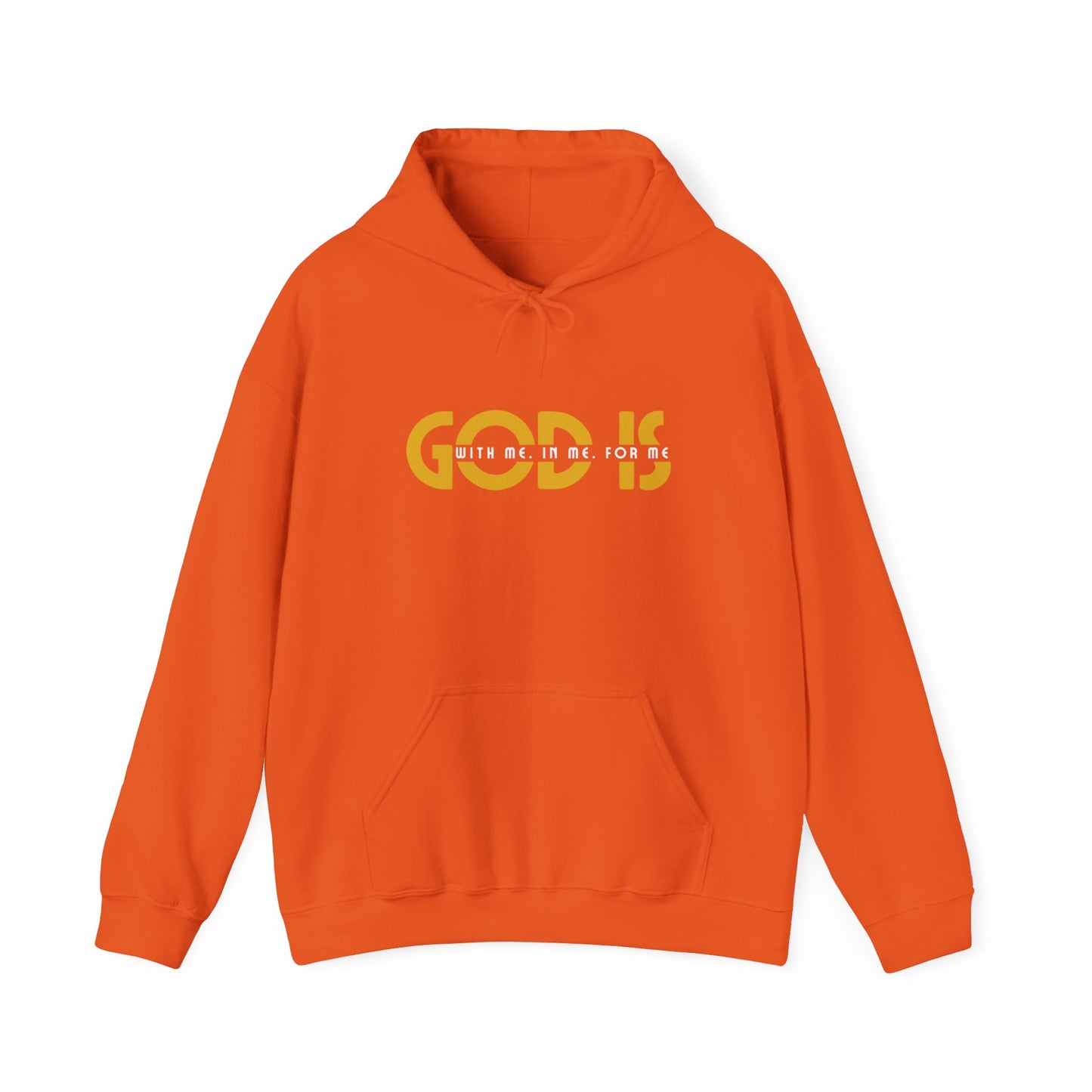 god is in me blue unisex heavy blend™ hooded sweatshirt