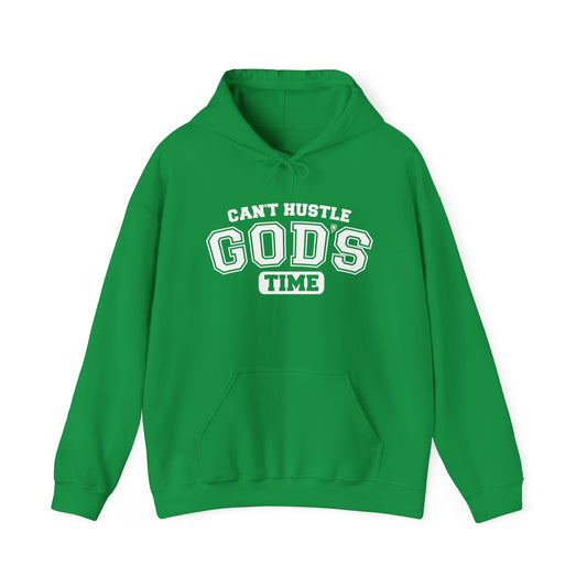 Can’t Hustle God’s Time Green Unisex Hoodie