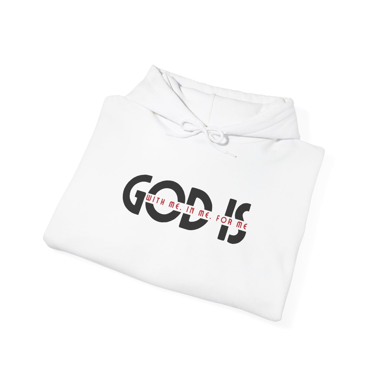 god is with me hoodie – christian faith quote unisex sweatshirt