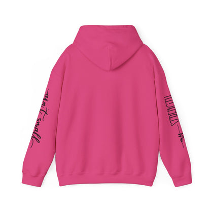 My Strength Ain’t Small Sleeve Pink Empowering Women’s Hoodie - For Classy & Resilient Women