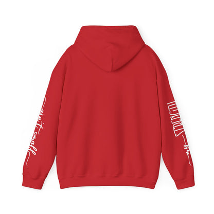 My Strength Ain’t Small Sleeve White Empowering Women’s Hoodie - For Classy & Resilient Women
