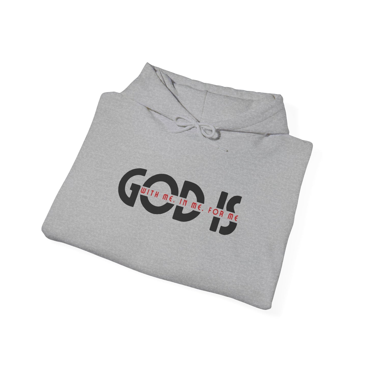 god is with me hoodie – christian faith quote unisex sweatshirt