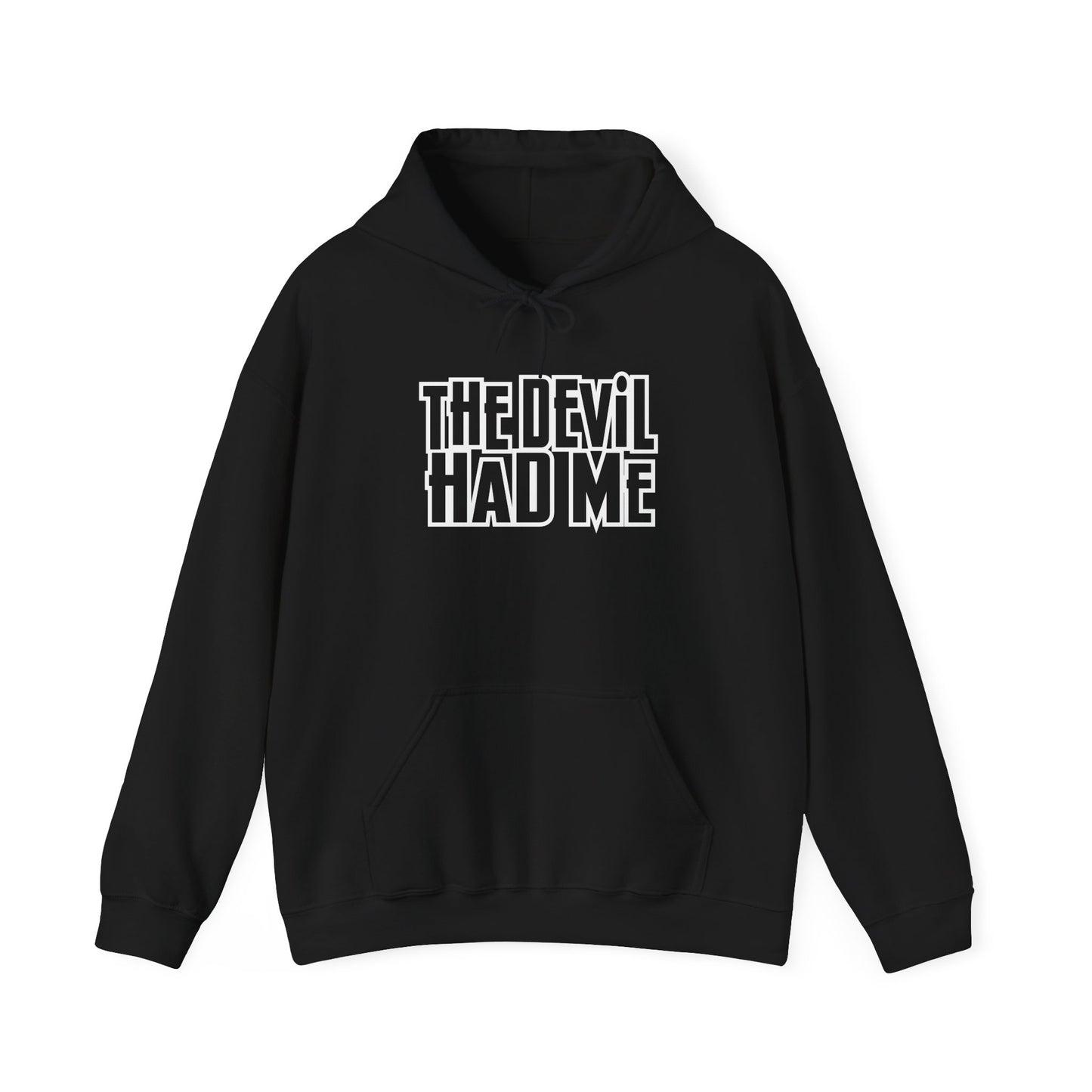 the d3vil had me black unisex heavy blend™ hooded sweatshirt